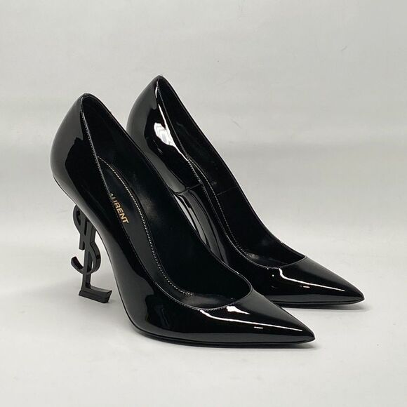 Saint Laurent Opyum Point-Toe Patent Leather Pumps size 39.5 - Picture 4 of 16